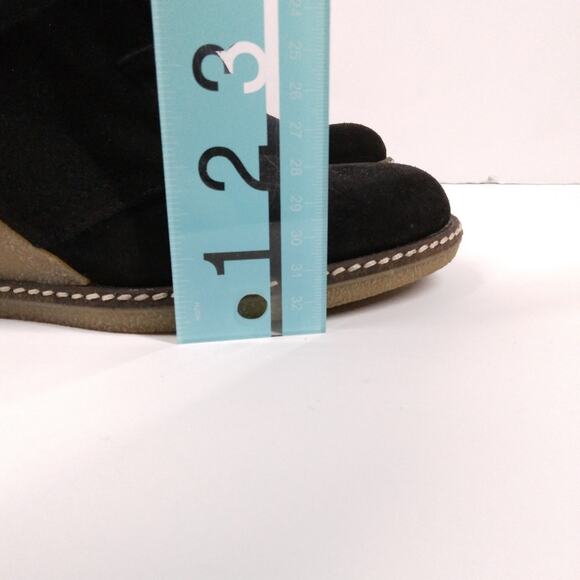 J Crew MacAlister Suede Wedge Ankle Boot Lace Up Black size 8 - Picture 11 of 11